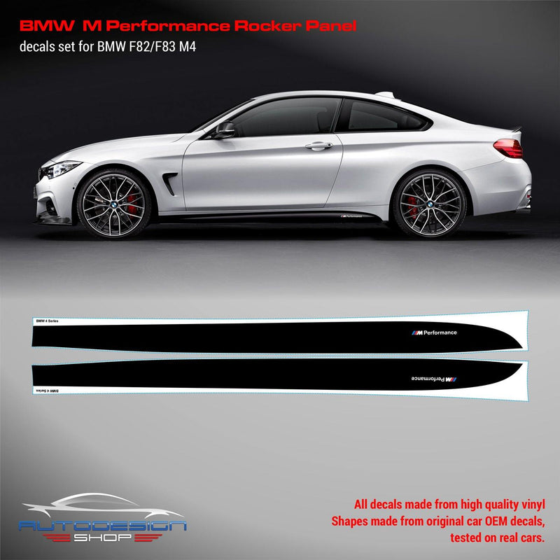 BMW M Performance Set of Side Stripes for M4 F82 / F83 - autodesign.shop