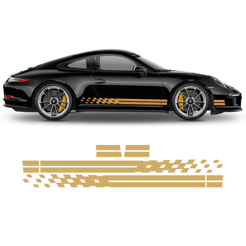 Endurance Racing side stripes, Carrera gold Gloss