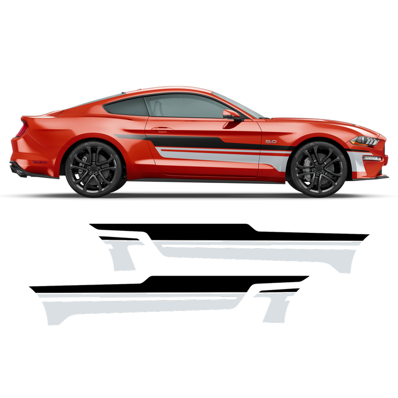 Accent Side / Hood Graphic decals set, for Ford Mustang 2015 - 2020