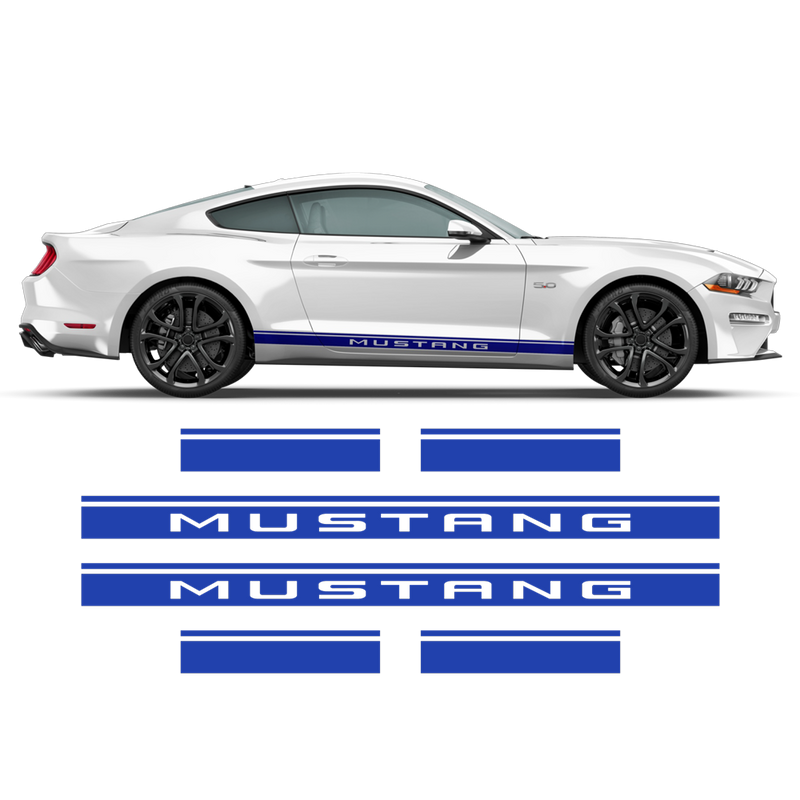 EURO XL Racing Stripes Set, Ford Mustang 2015 - 2020 black