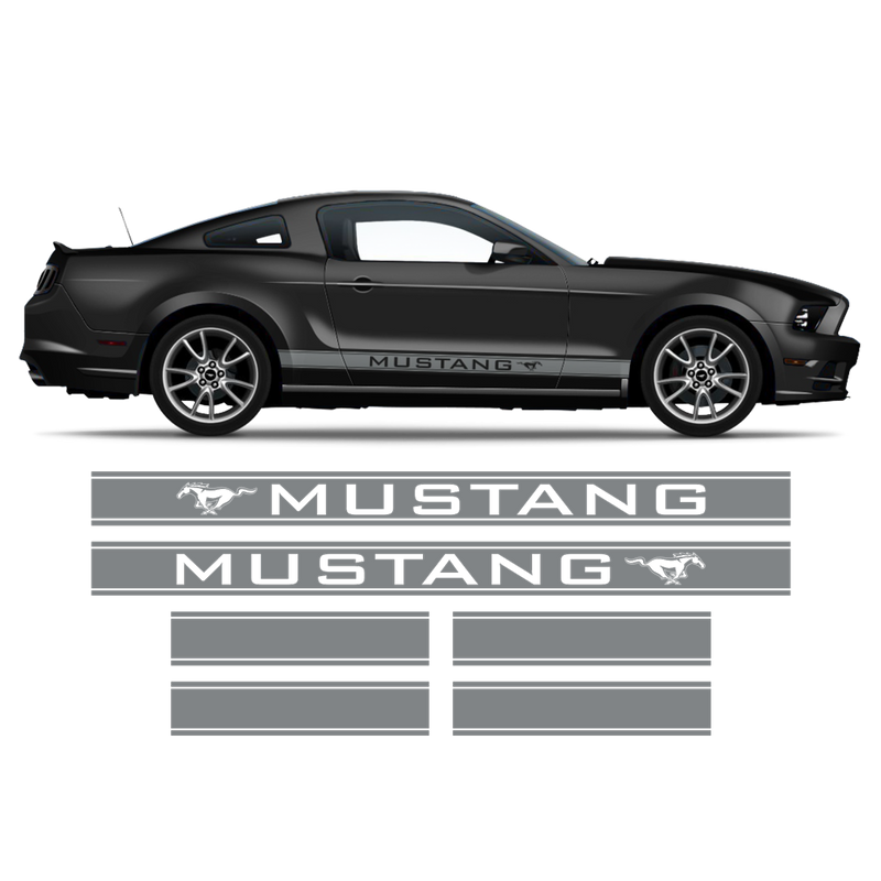 Rocker Panel side stripes, for Ford Mustang 2005 - 2014 black