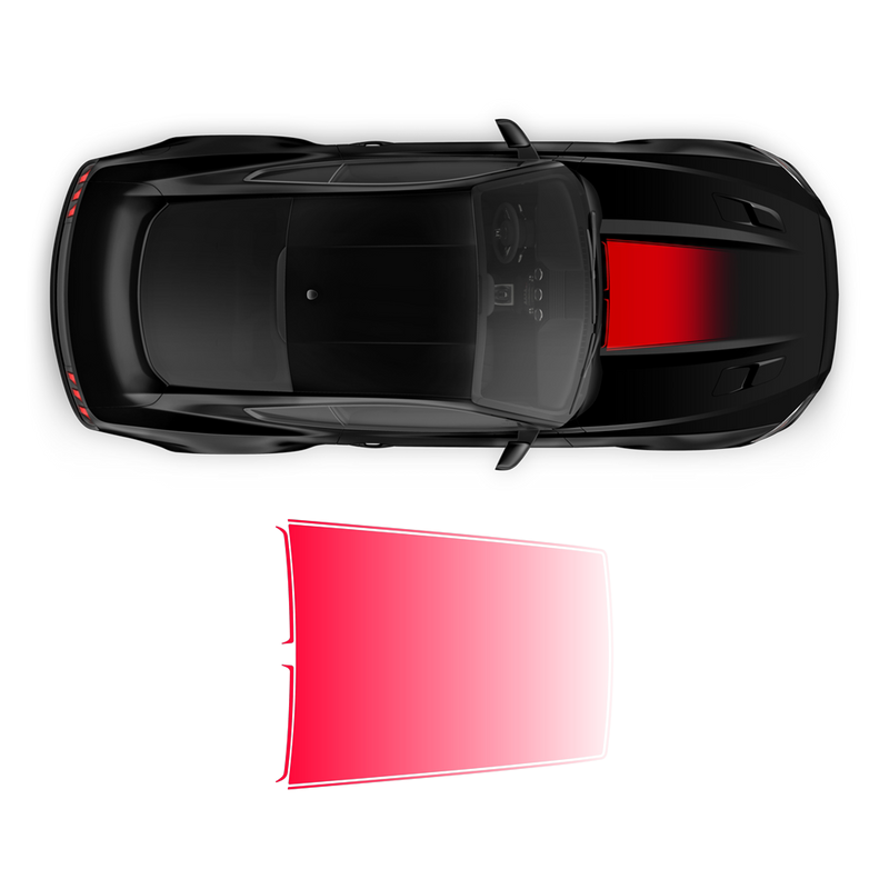 Roush Faded Hood Scoop Decal, for Ford Mustang 2015 - 2019 Decals - autodesign.shop