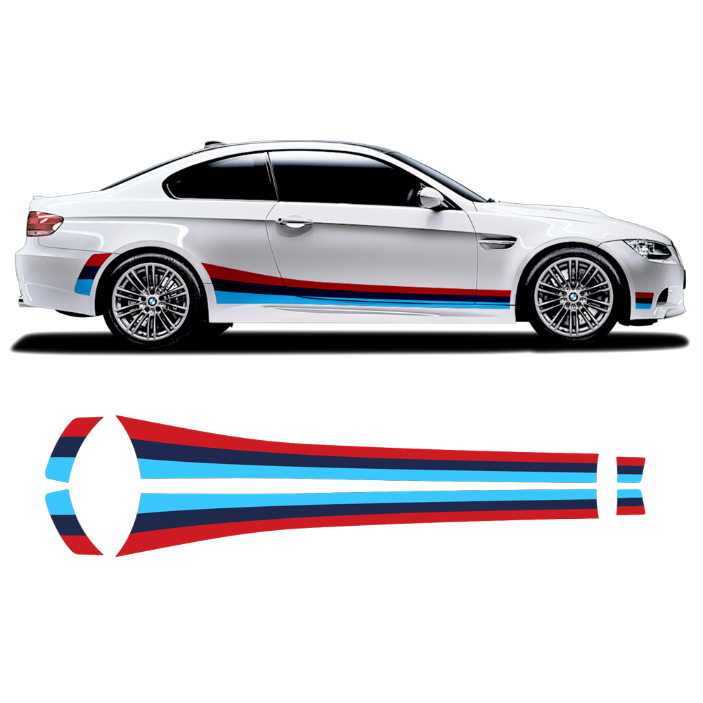 BMW M3 Power 2x side stripes vinyl decals sticker bmw