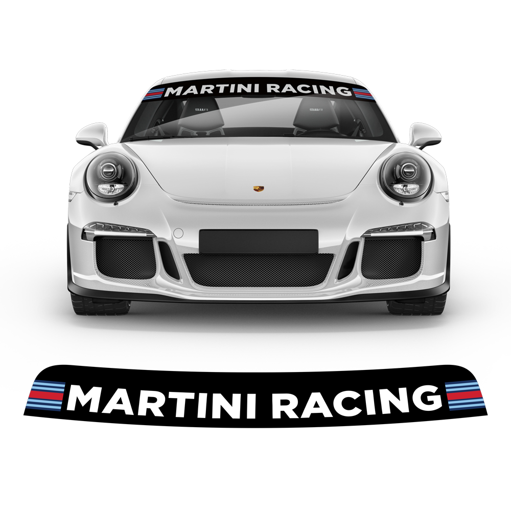 Windshield Martini Racing decals, for Carrera / Cayman / Boxster