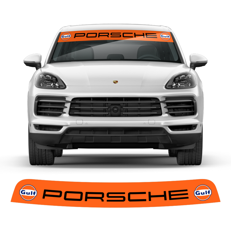 Windshield Gulf Style decals, for Cayenne / Macan