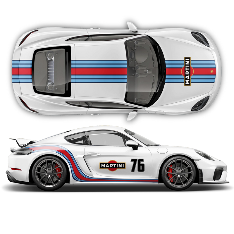 Curved Martini Decals set, for Cayman