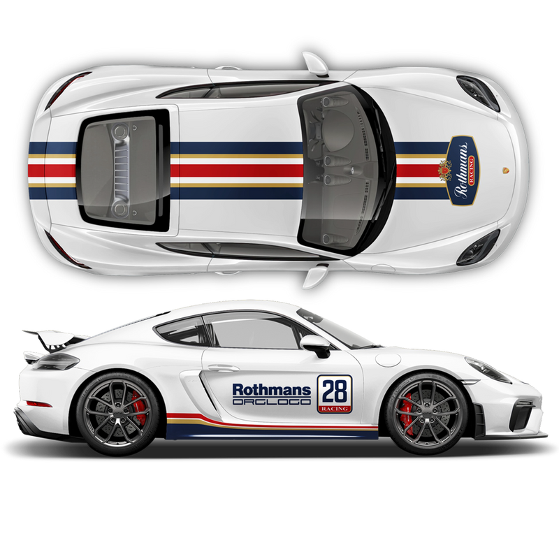Rothmans Design Racing Stripes set, Cayman / Boxster