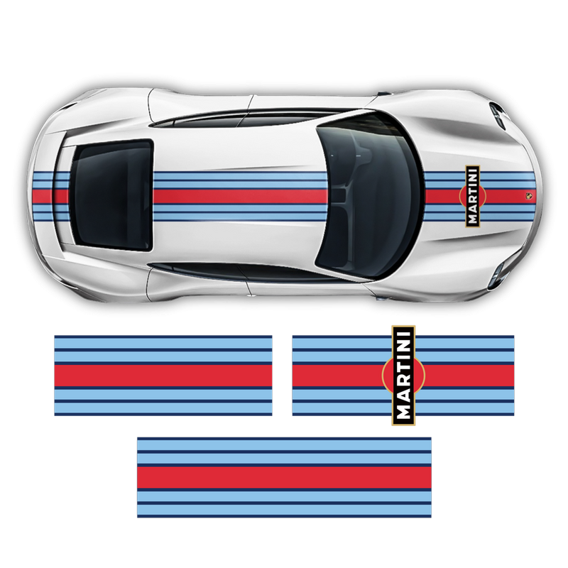 19' Martini Racing stripes, for Porsche Taycan
