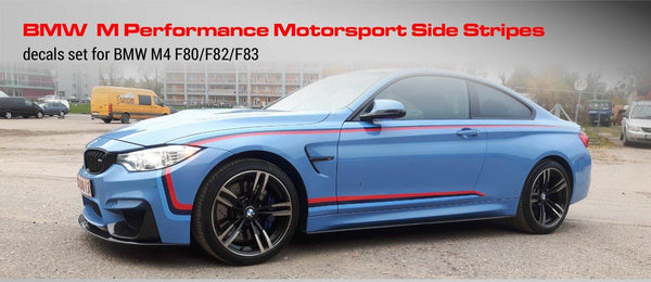 BMW M performance motorsport stripes