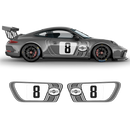 Retro Style Martini Racing Stripes Set, for Carrera 1999 - 2023 (996/997/991/992)
