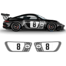 Retro Style Martini Racing Stripes Set, for Carrera 1999 - 2023 (996/997/991/992)