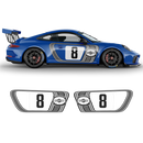Retro Style Martini Racing Stripes Set, for Carrera 1999 - 2023 (996/997/991/992)