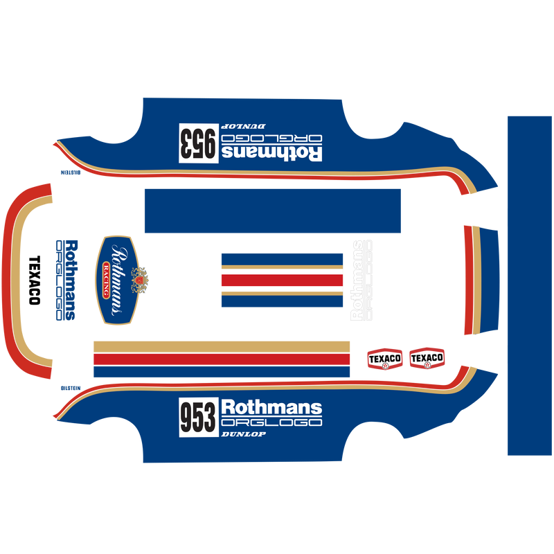Rothmans Dakar Edition decals set, for Carrera 996