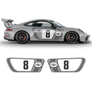 Retro Style Martini Racing Stripes Set, for Carrera 1999 - 2023 (996/997/991/992)