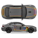 Rainbow Retro Decals Set, for BMW M2 G87