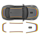 Rainbow Retro Decals Set, for BMW M2 G87