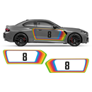 Rainbow Retro Decals Set, for BMW M2 G87