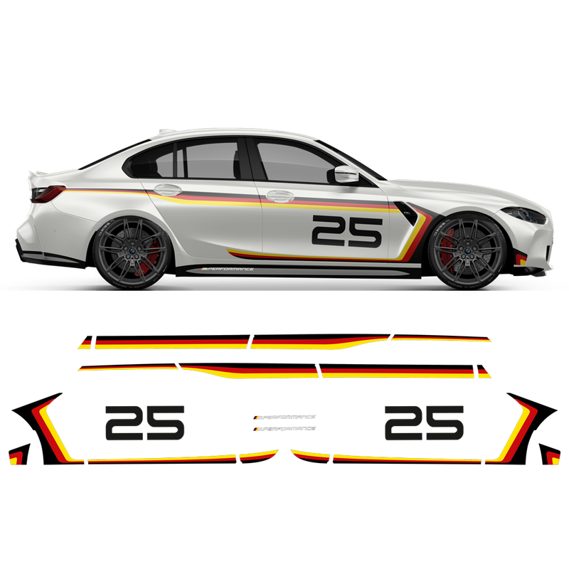 German Flag style Stripes Set, for BMW G80 / G82