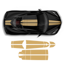 Corvette top racing stripes, for Corvette C8 2021 - 2026