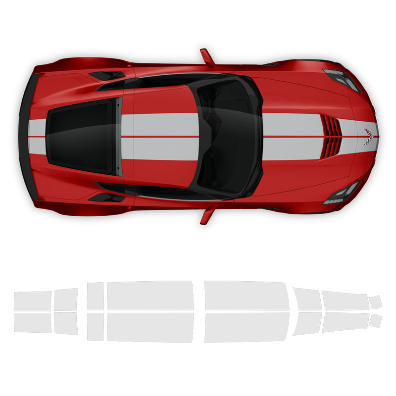 Racing Stripes Over The Top, for Corvette C7 Coupe 2014 - 2019