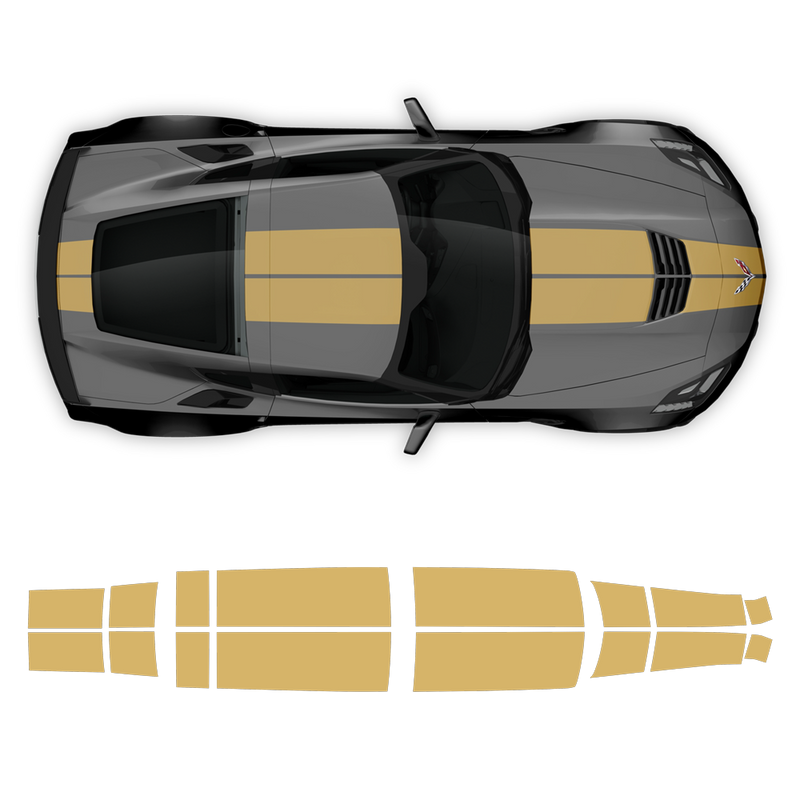 Racing Stripes Over The Top, for Corvette C7 Coupe 2014 - 2019