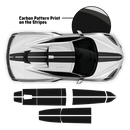 Carbon Edition Racing Stripes, for Corvette C8 2021 - 2025