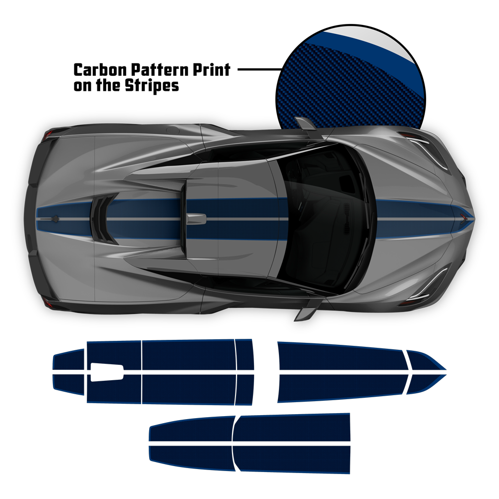 Carbon Edition Racing Stripes, for Corvette C8 2021 - 2025– autodesign.shop