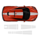 Racing Stripes Over The Top, for Corvette C8 2021 - 2025
