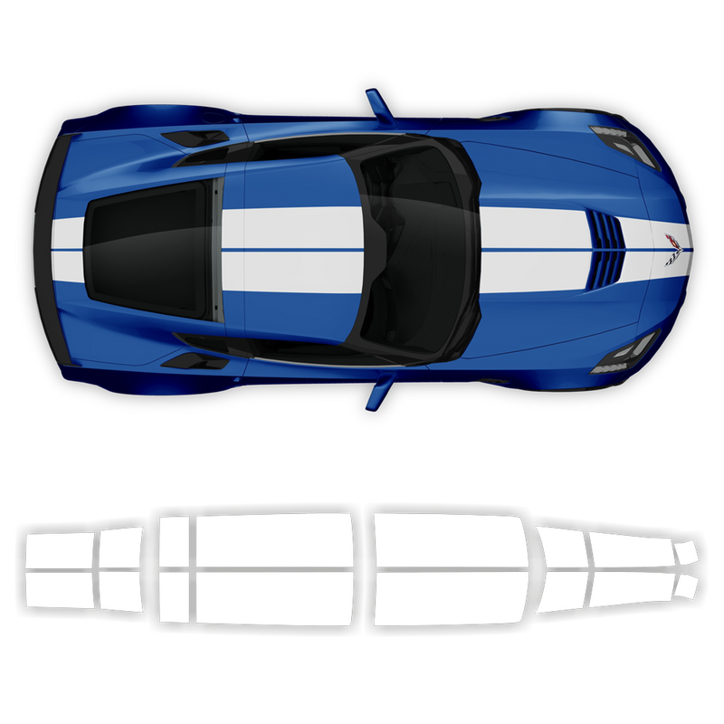 Racing Stripes Over The Top, for Corvette C7 Coupe 2014 - 2019