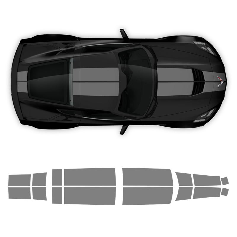 Racing Stripes Over The Top, for Corvette C7 Coupe 2014 - 2019