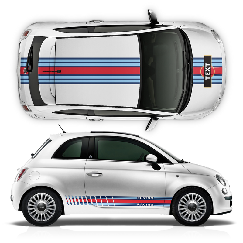 Martini Racing Stripes Set, for Fiat 500