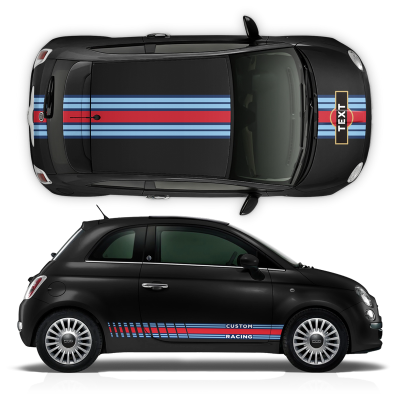 Martini Racing Stripes Set, for Fiat 500