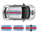 SCRATCHED MARTINI Racing STRIPES, for Fiat 500