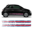 SCRATCHED MARTINI Racing STRIPES, for Fiat 500