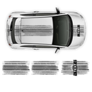 SCRATCHED MARTINI Racing STRIPES, for Fiat 500