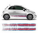 SCRATCHED MARTINI Racing STRIPES, for Fiat 500