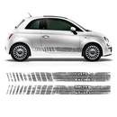 SCRATCHED MARTINI Racing STRIPES, for Fiat 500