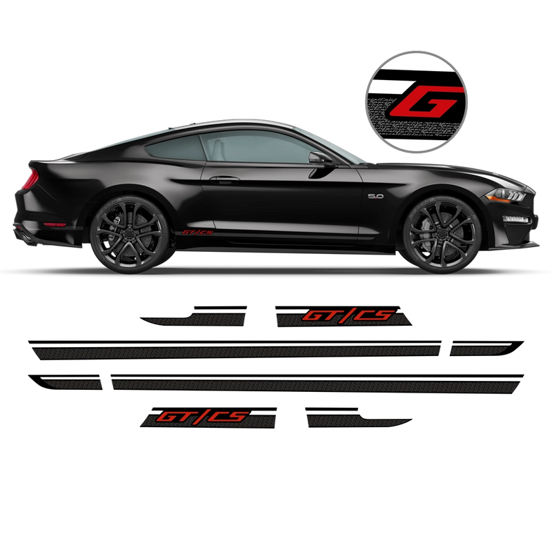 California Special GT/CS Side stripes, for Ford Mustang 2022 - 2023