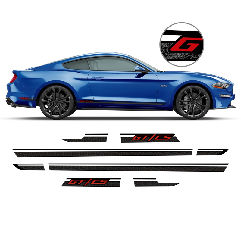 California Special GT/CS Side stripes, for Ford Mustang 2022 - 2023