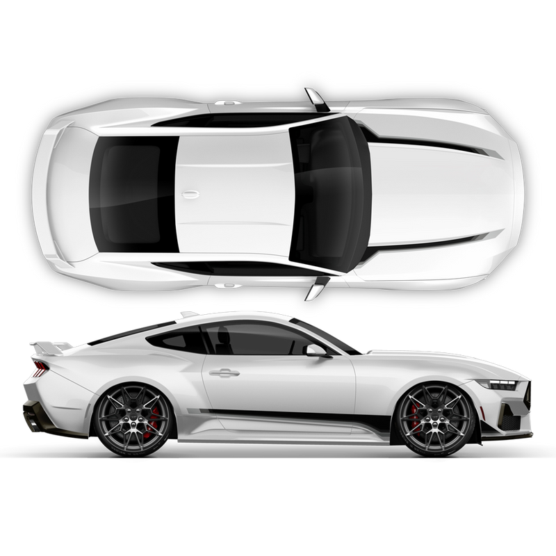 Gradient design decals set, for Ford Mustang 2024 (Gen7)