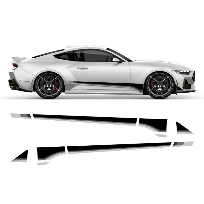 Gradient design decals set, for Ford Mustang 2024 (Gen7)