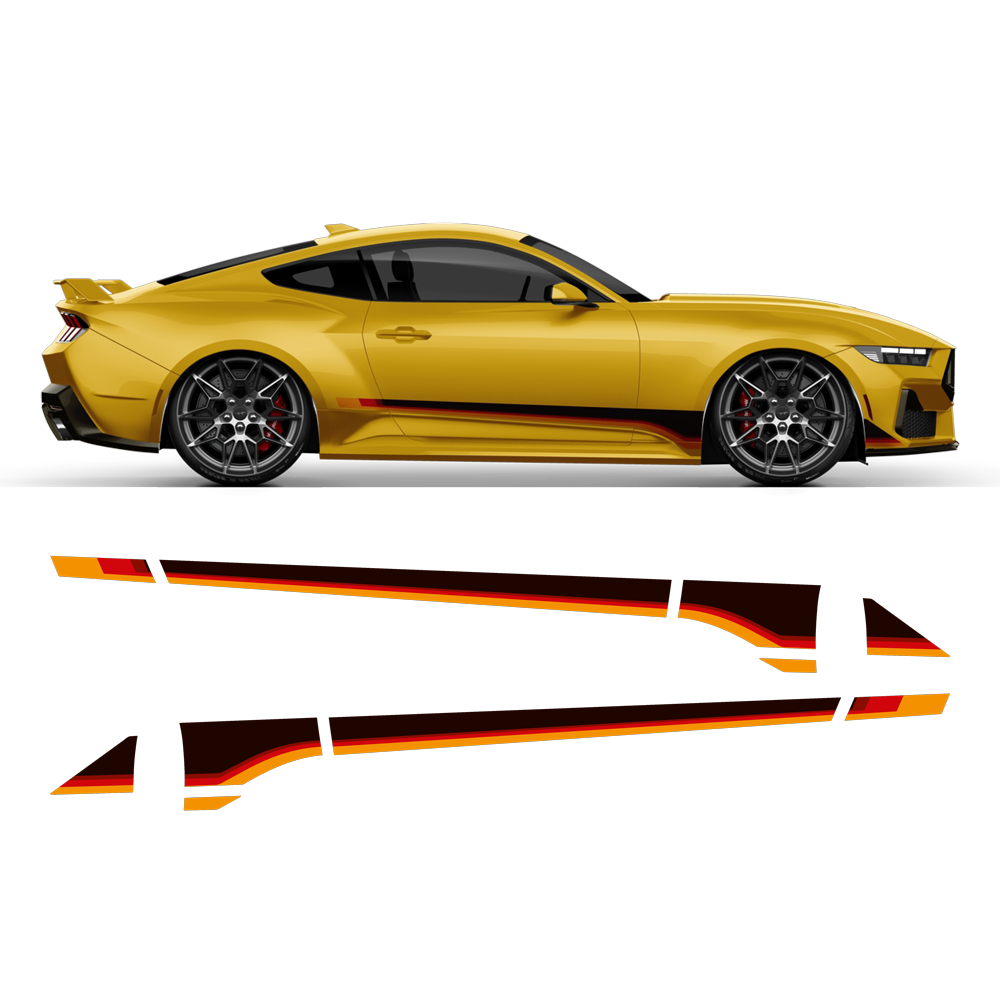 Gradient design decals set, for Ford Mustang 2024 (Gen7)– autodesign.shop
