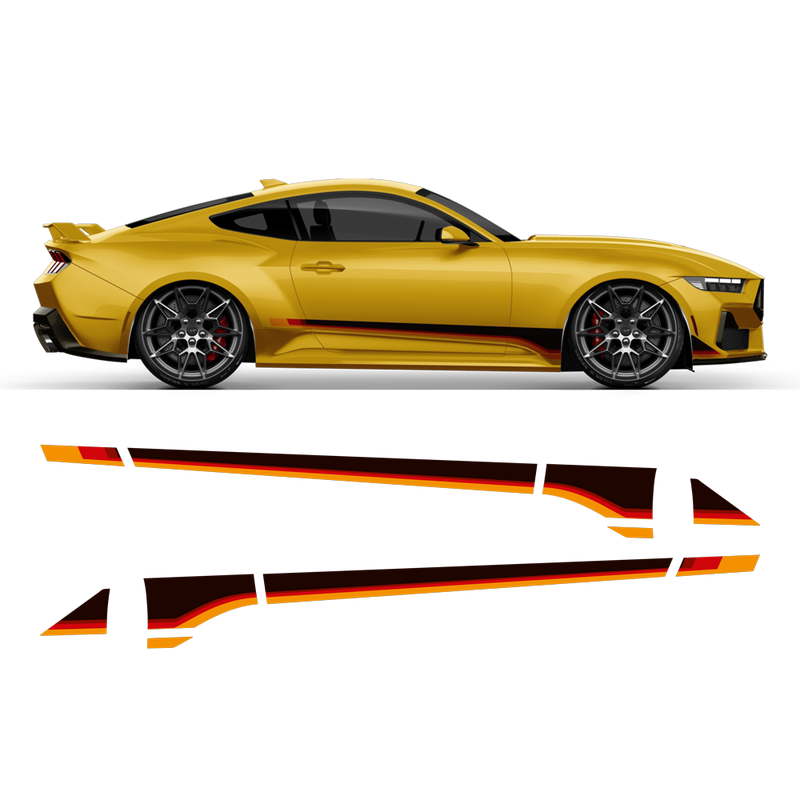 Gradient design decals set, for Ford Mustang 2024 (Gen7)