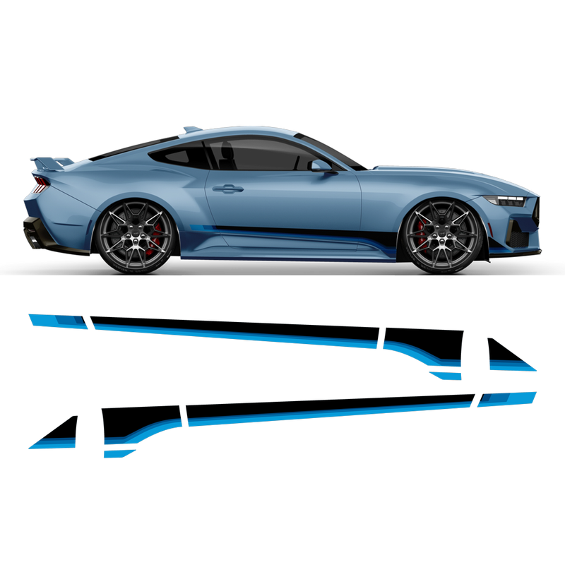 Gradient design decals set, for Ford Mustang 2024 (Gen7)