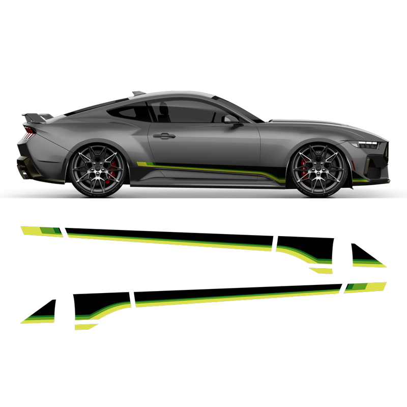 Gradient design decals set, for Ford Mustang 2024 (Gen7)