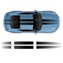 Faded Top Racing Stripes Set, for Mustang 2024 - 2025 (Gen7)
