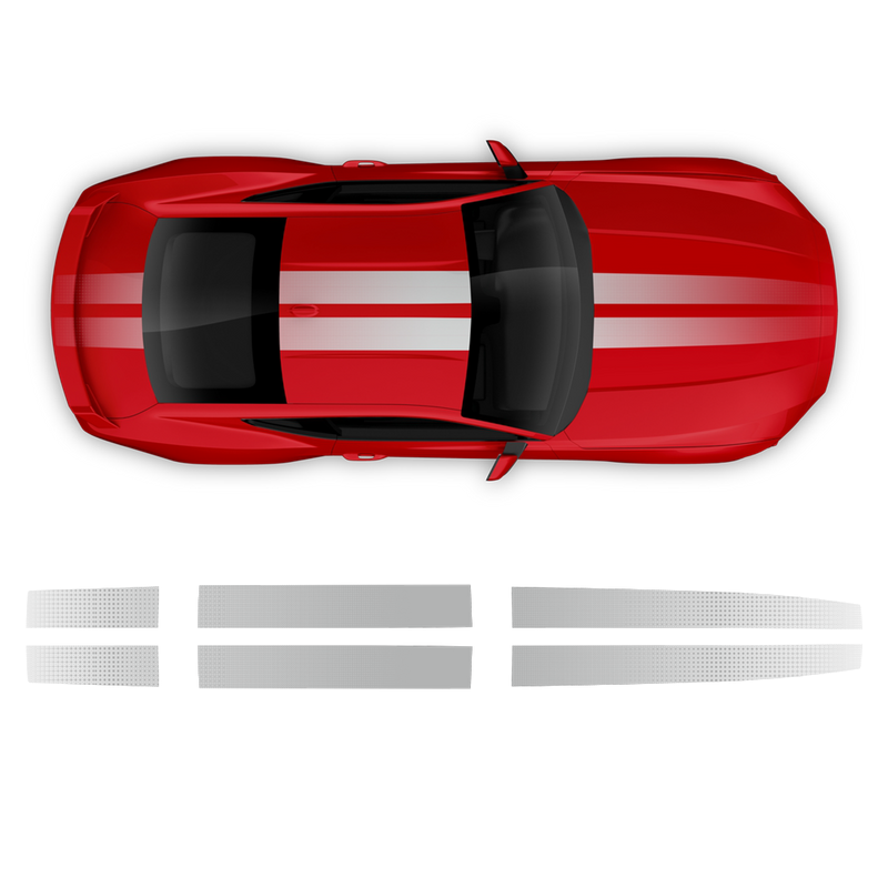 Faded Top Stripes, for Mustang 2024