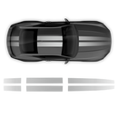 Faded Top Racing Stripes Set, for Mustang 2024 - 2025 (Gen7)