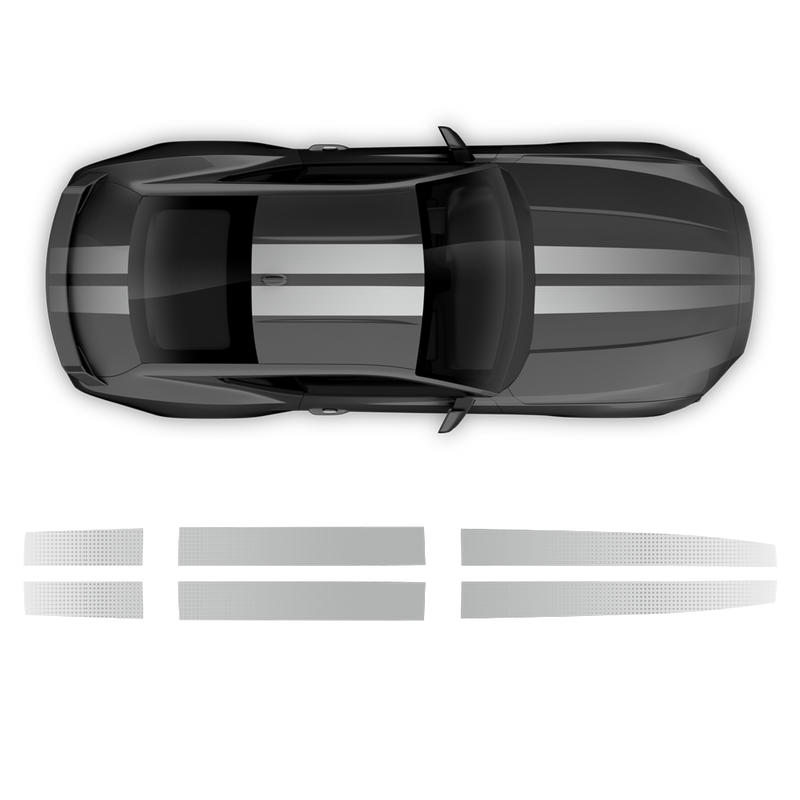 Faded Top Stripes, for Mustang 2024