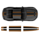 Two colors Racing Stripes Set, for Mustang 2024 - 2025 (Gen7)